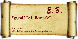 Egyházi Bartó névjegykártya